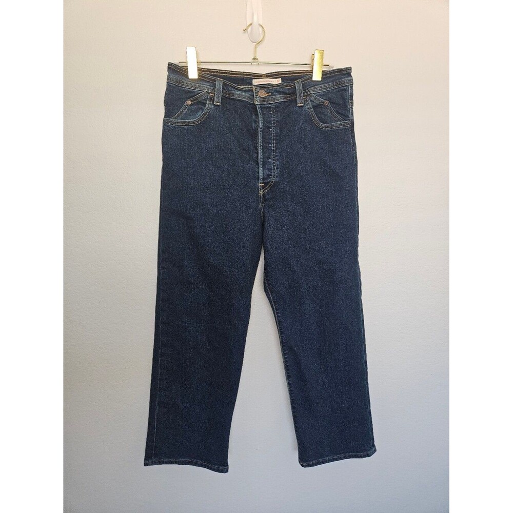 Levis Ribcage Straight Ankle Pocketless Button Fly Classic Denim Jean Womens 32 - Picture 2 of 7